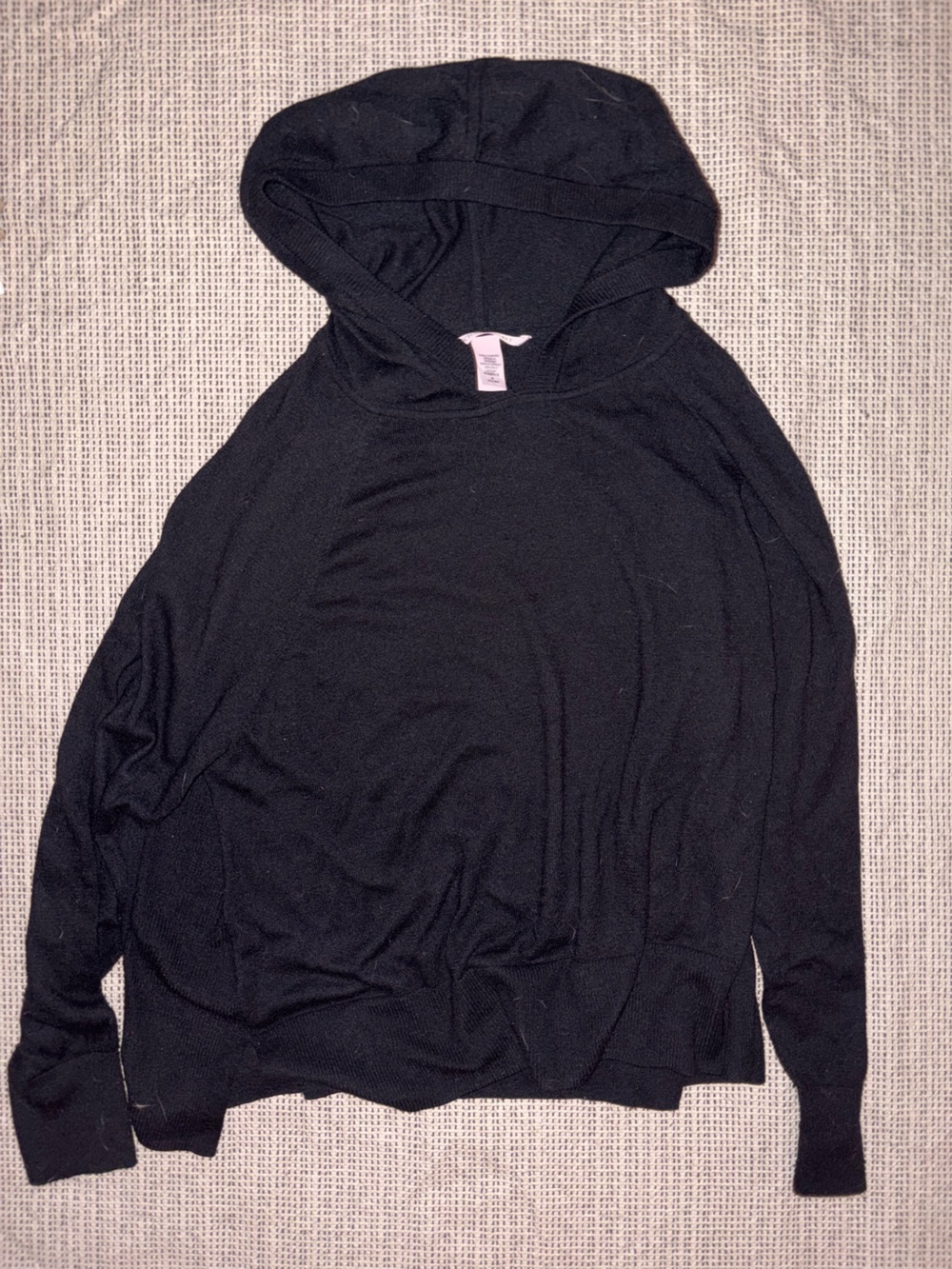 Victoria's Secret Black Long-Sleeve Hooded Pullover